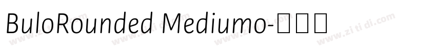 BuloRounded Mediumo字体转换
